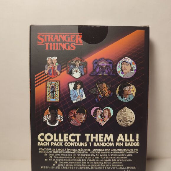 Stranger Things Mystery Pins Series Full Set Of 12 Official Netflix Badges - Picture 3 of 3